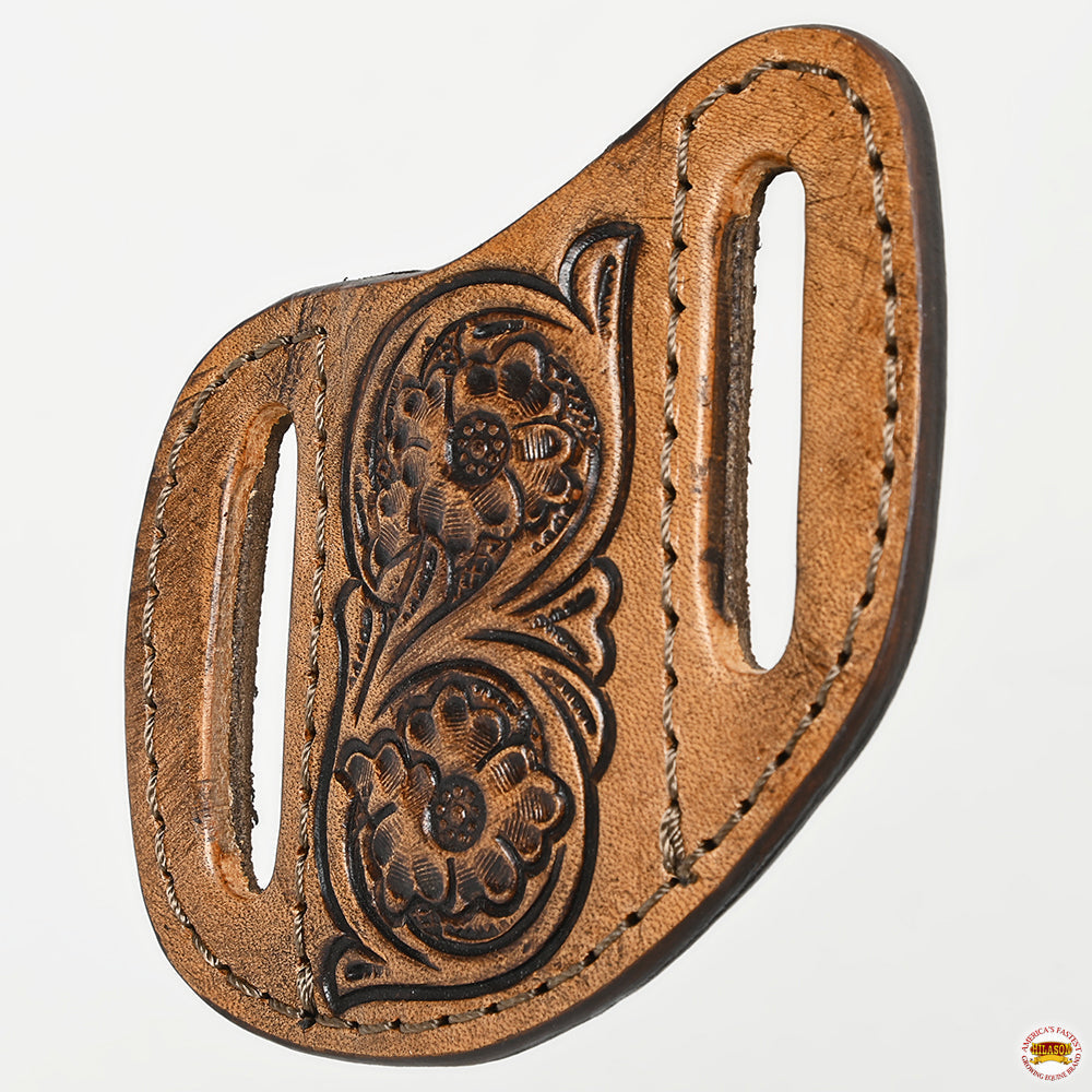 Hilason Leather Angled Knife Scabbard Sheath Cover Floral Tooled