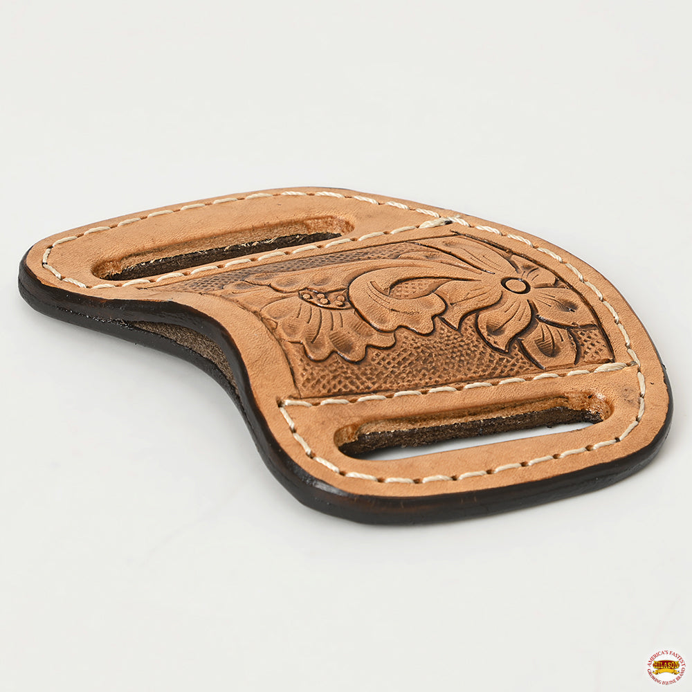 Hilason Leather Angled Knife Scabbard Sheath Cover Floral Tooled
