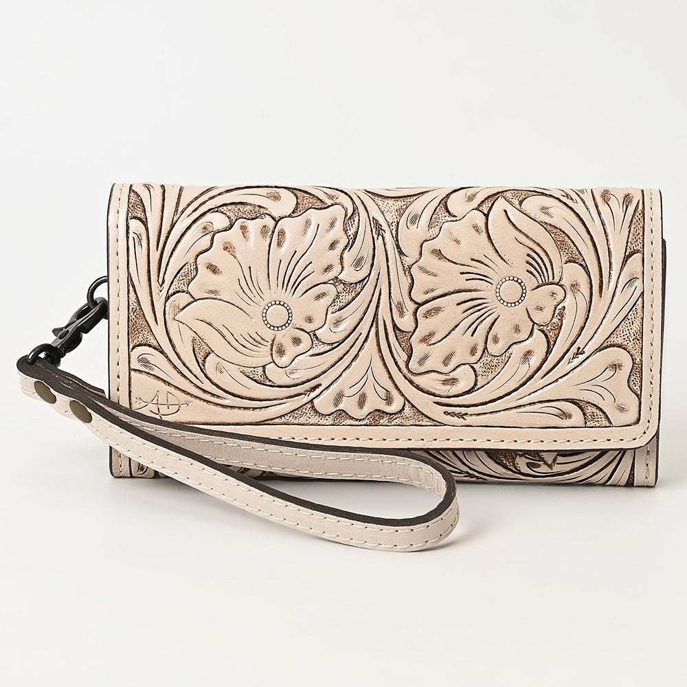 American Darling Clutch Hand Tooled Genuine Leather