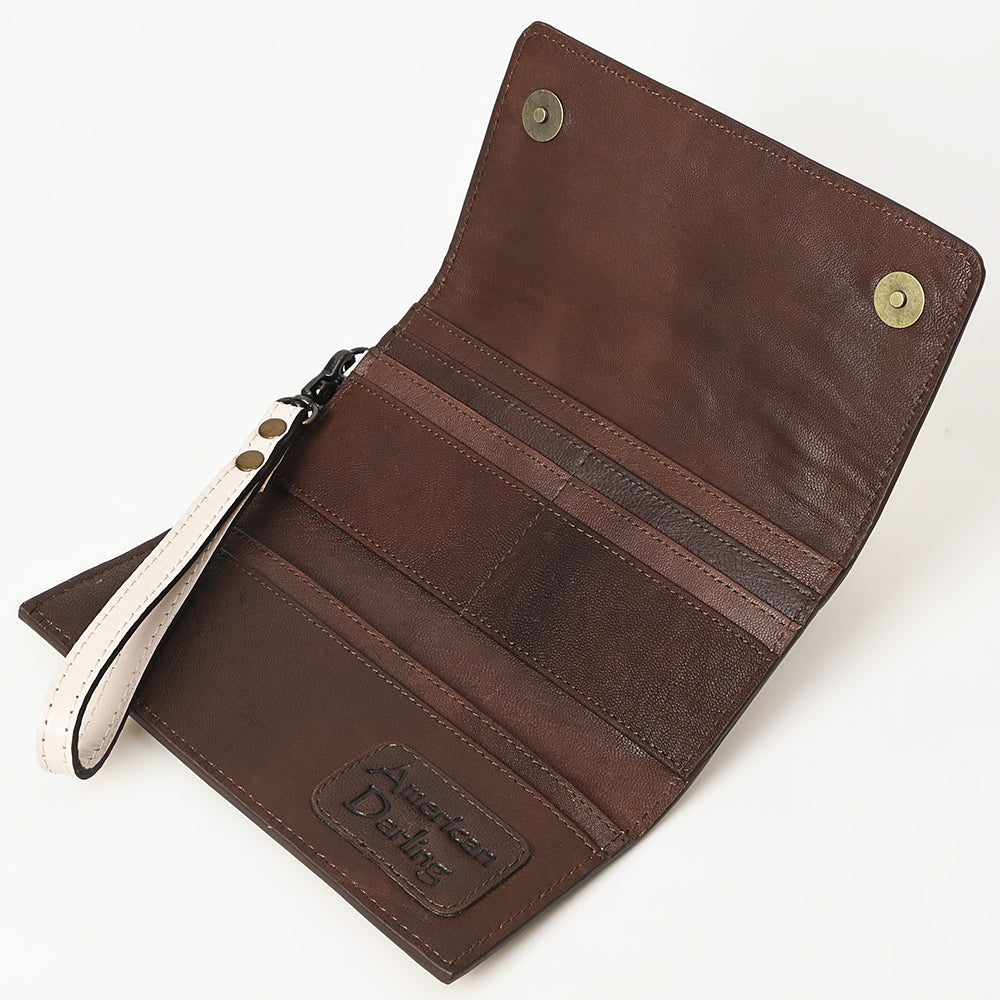 American Darling Clutch Hand Tooled Genuine Leather