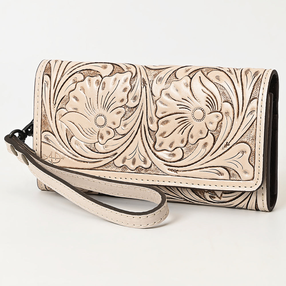 American Darling Clutch Hand Tooled Genuine Leather