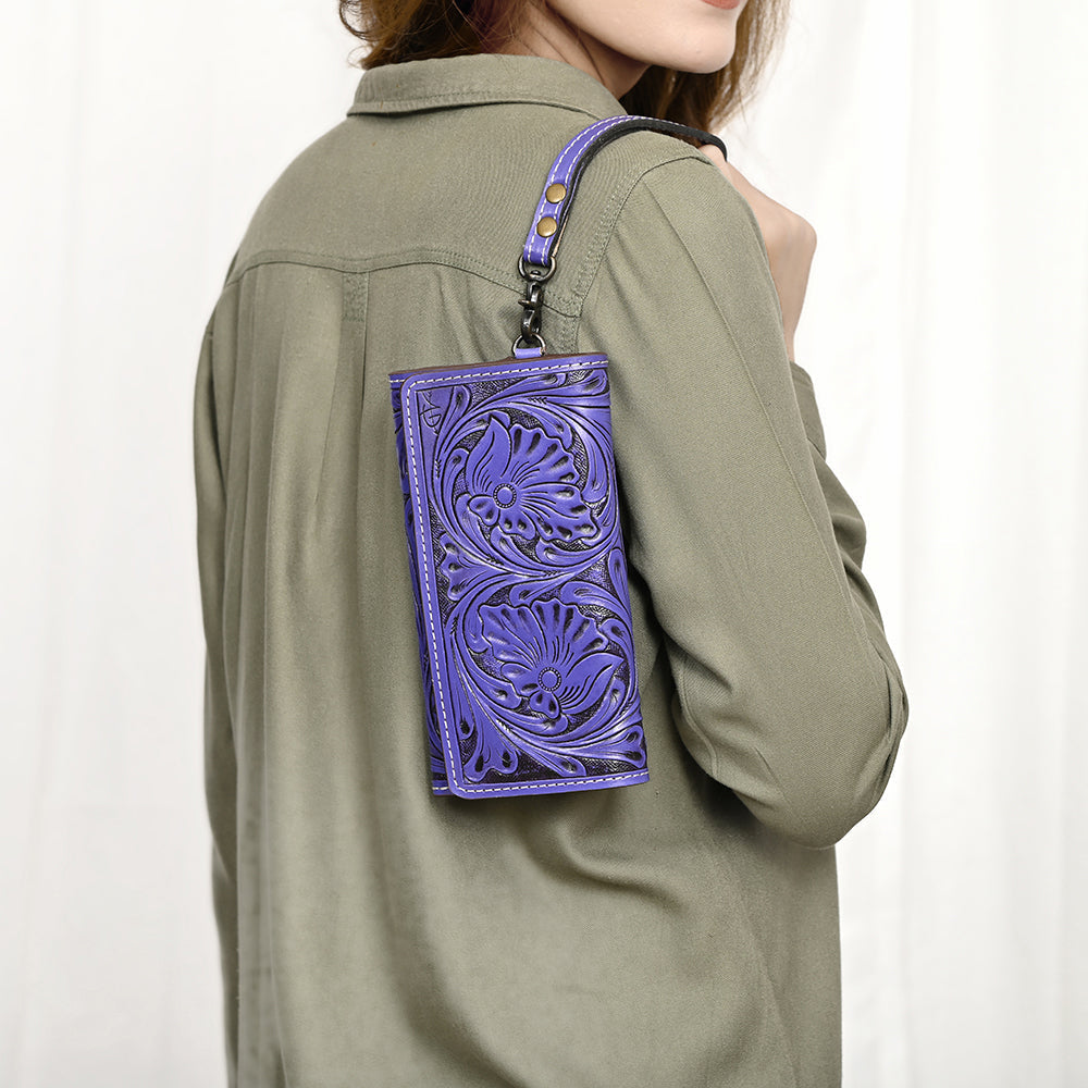 American Darling Clutch Hand Tooled Genuine Leather