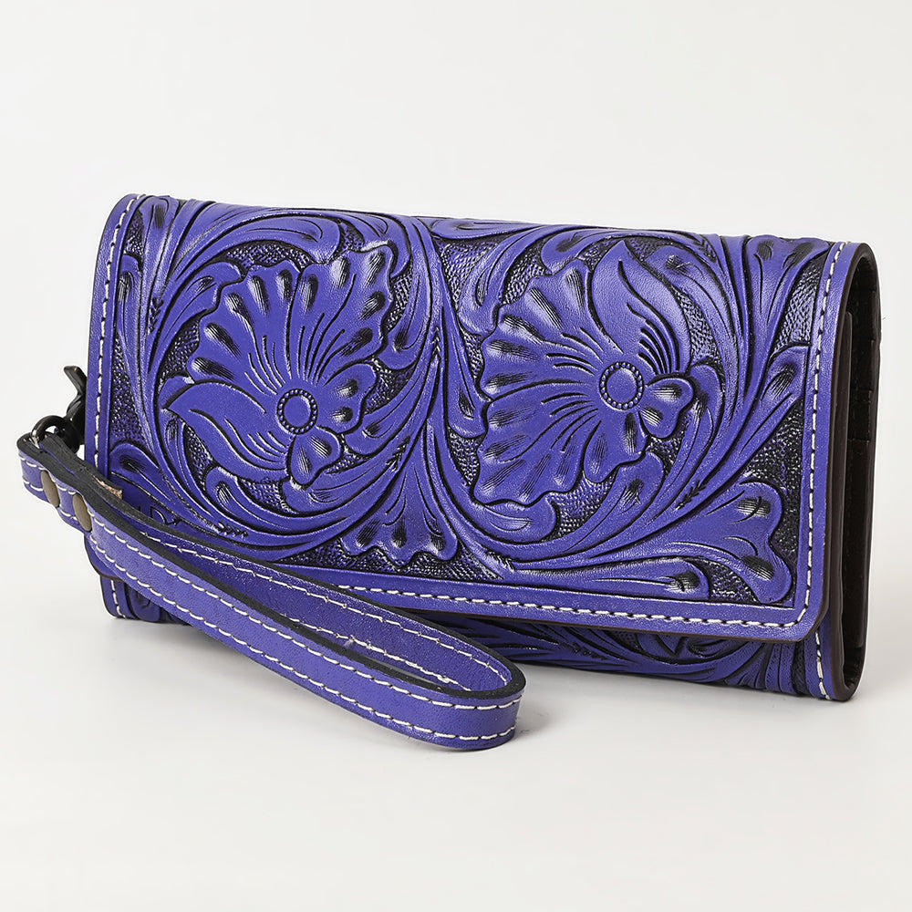 American Darling Clutch Hand Tooled Genuine Leather