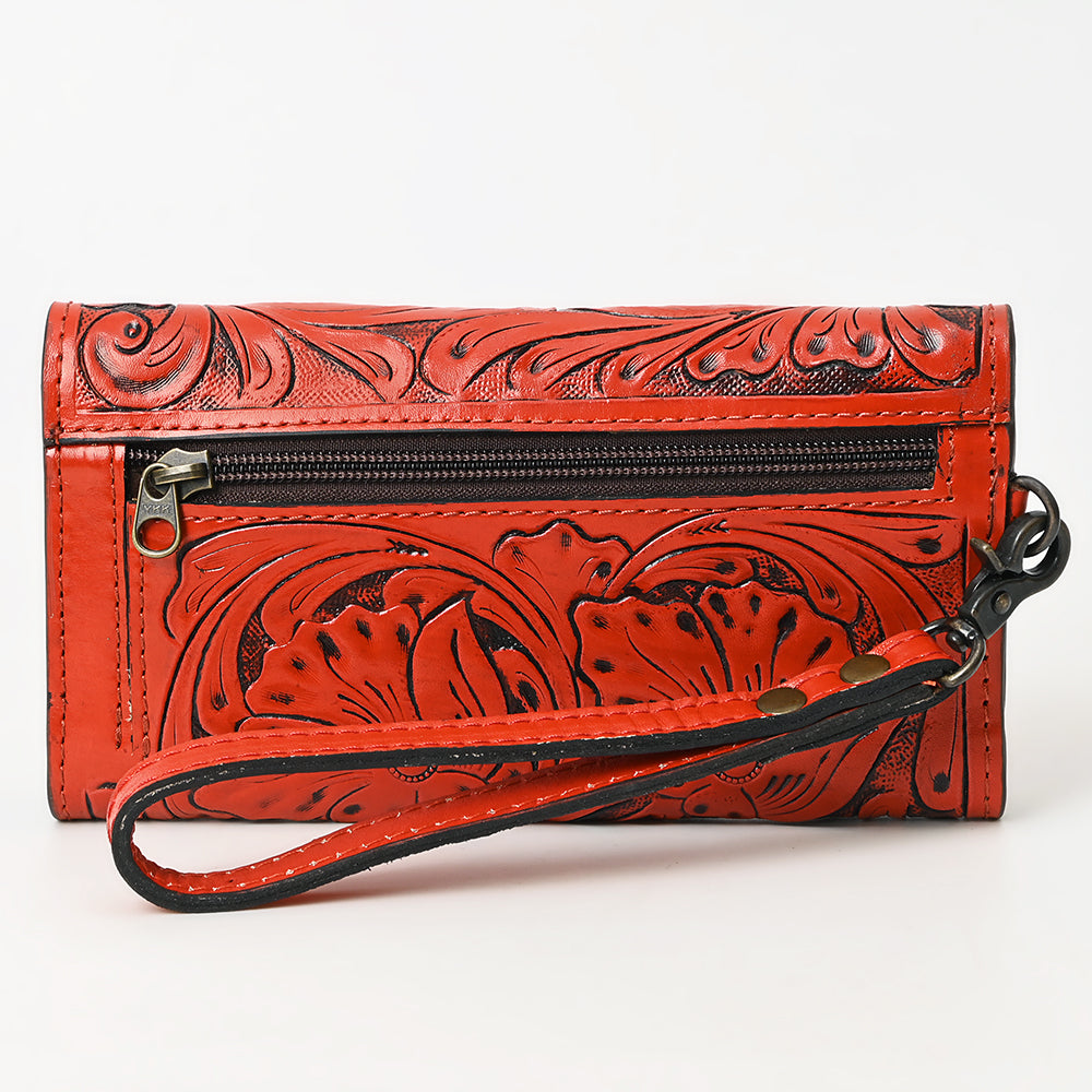 American Darling Clutch Hand Tooled Genuine Leather