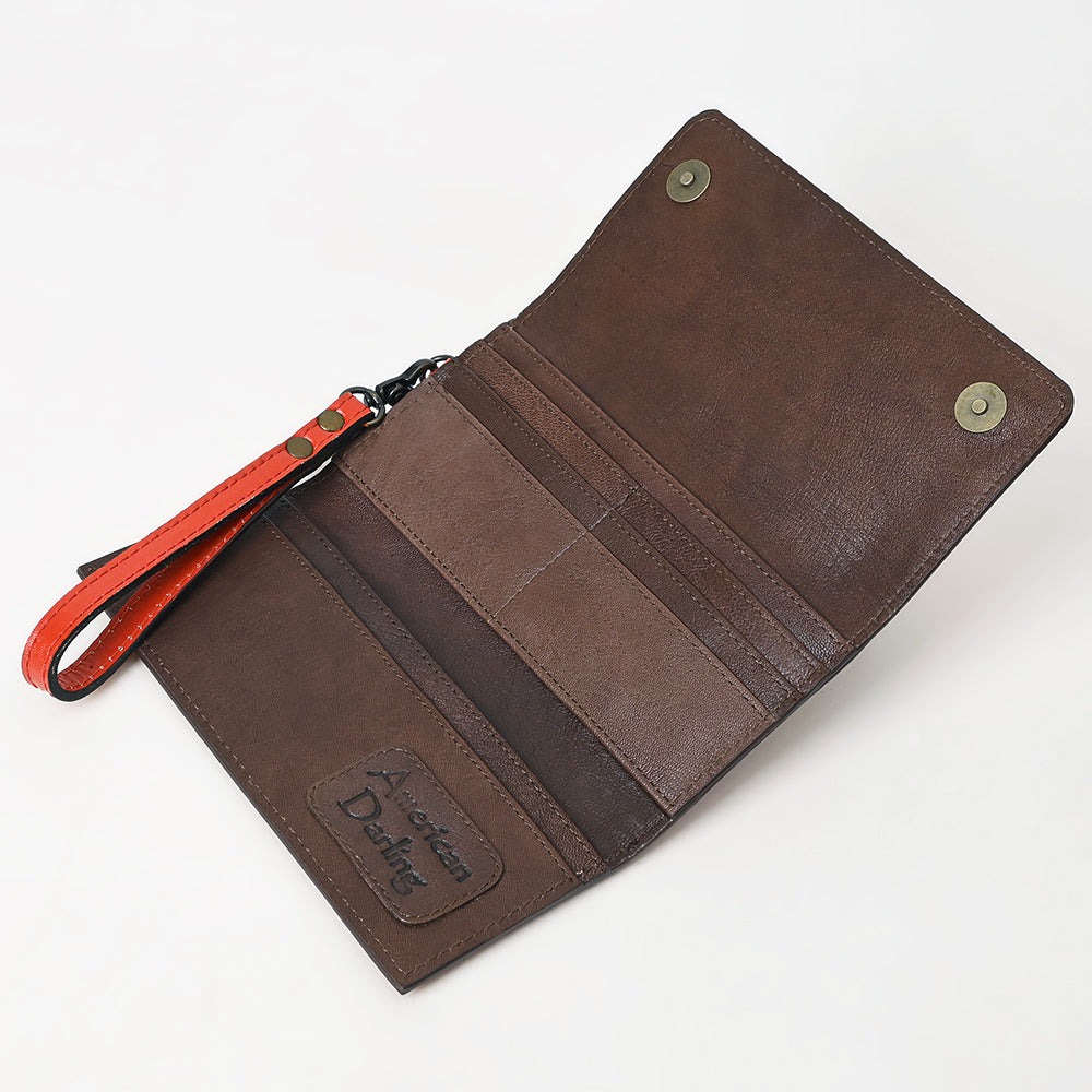 American Darling Clutch Hand Tooled Genuine Leather