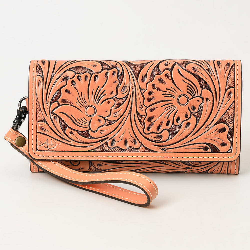 American Darling Clutch Hand Tooled Genuine Leather