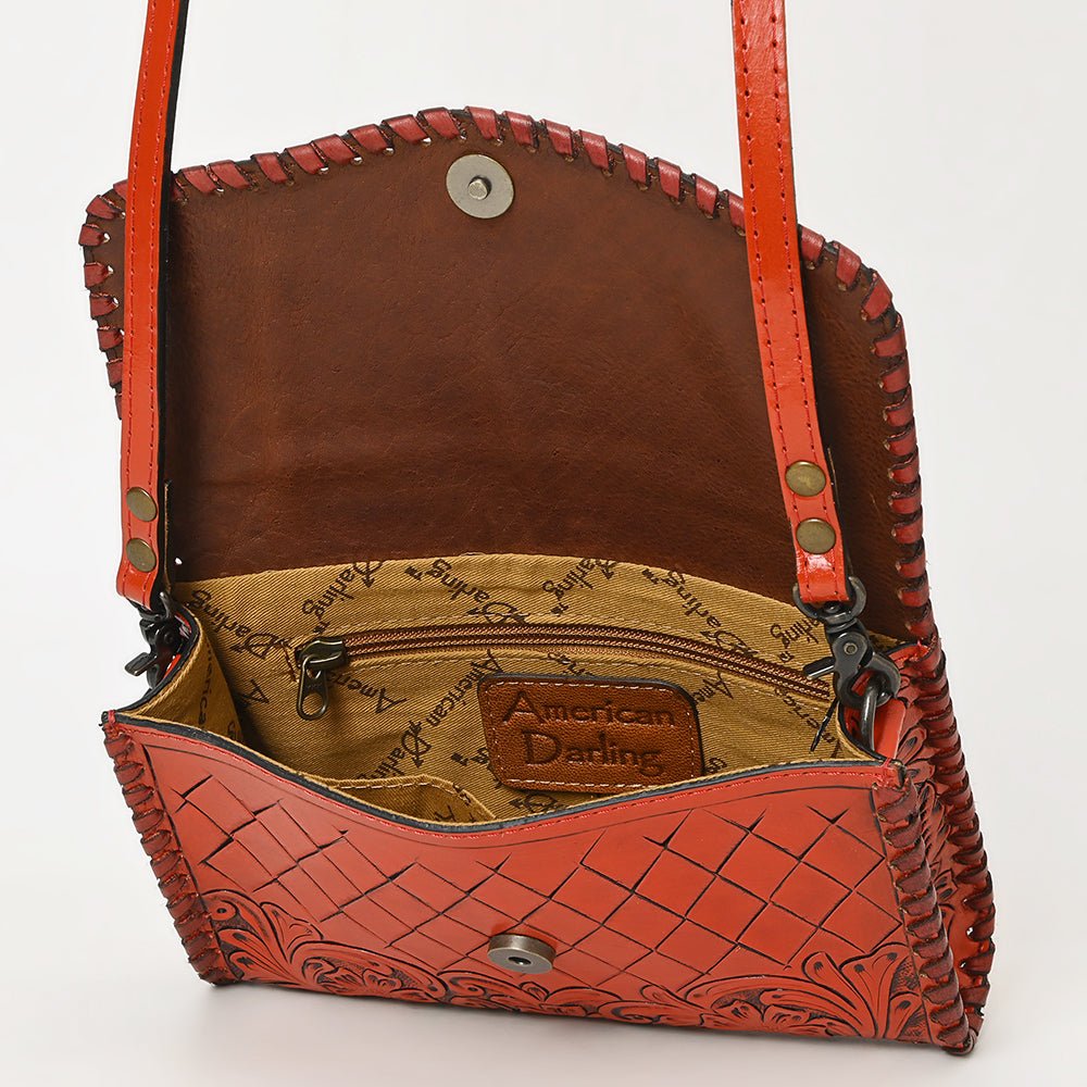 American Darling Wallet Hand Tooled Genuine Leather