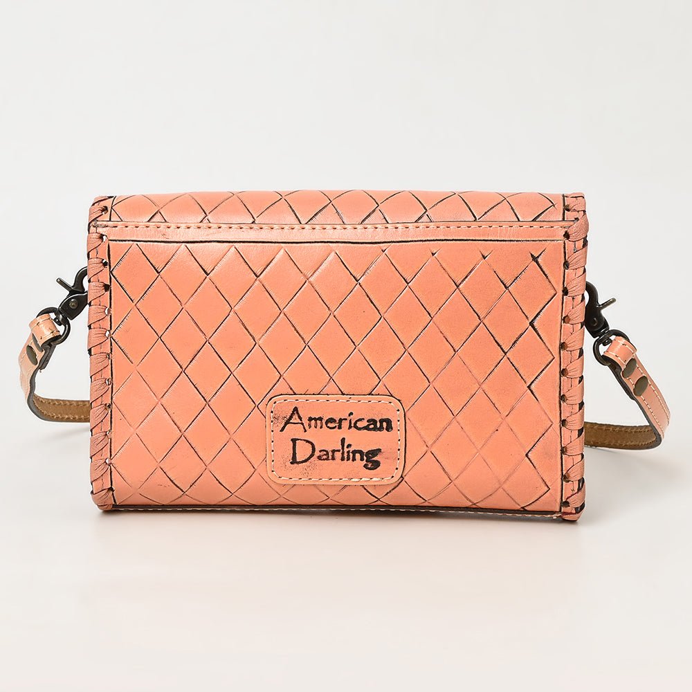 American Darling Wallet Hand Tooled Genuine Leather