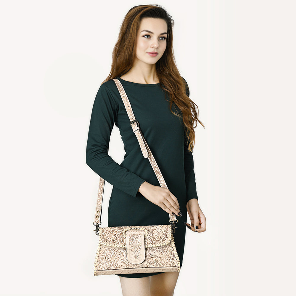 American Darling Wallet Hand Tooled Genuine Leather