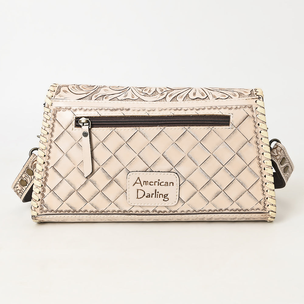 American Darling Wallet Hand Tooled Genuine Leather
