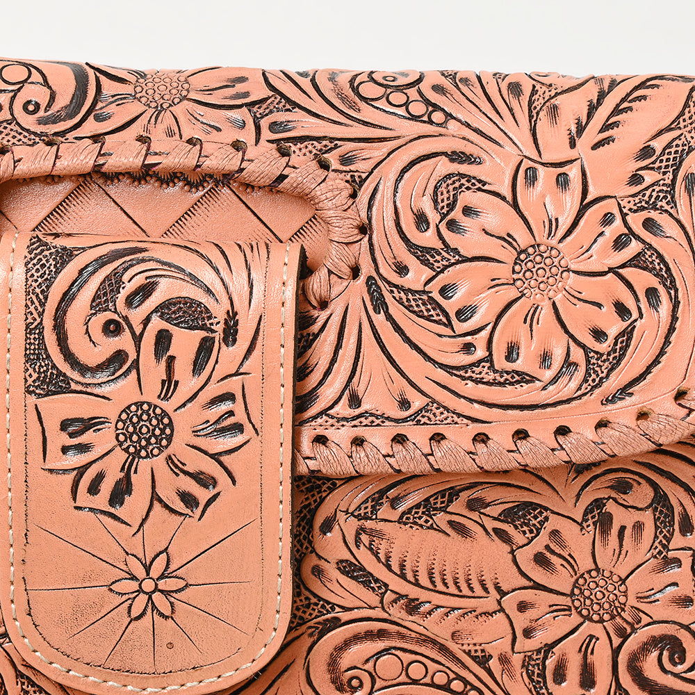 American Darling Wallet Hand Tooled Genuine Leather