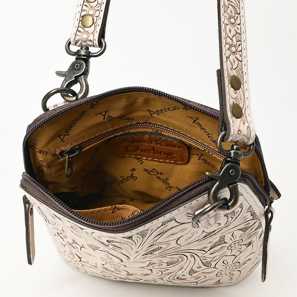 American Darling Crossbody Hand Tooled Genuine Leather