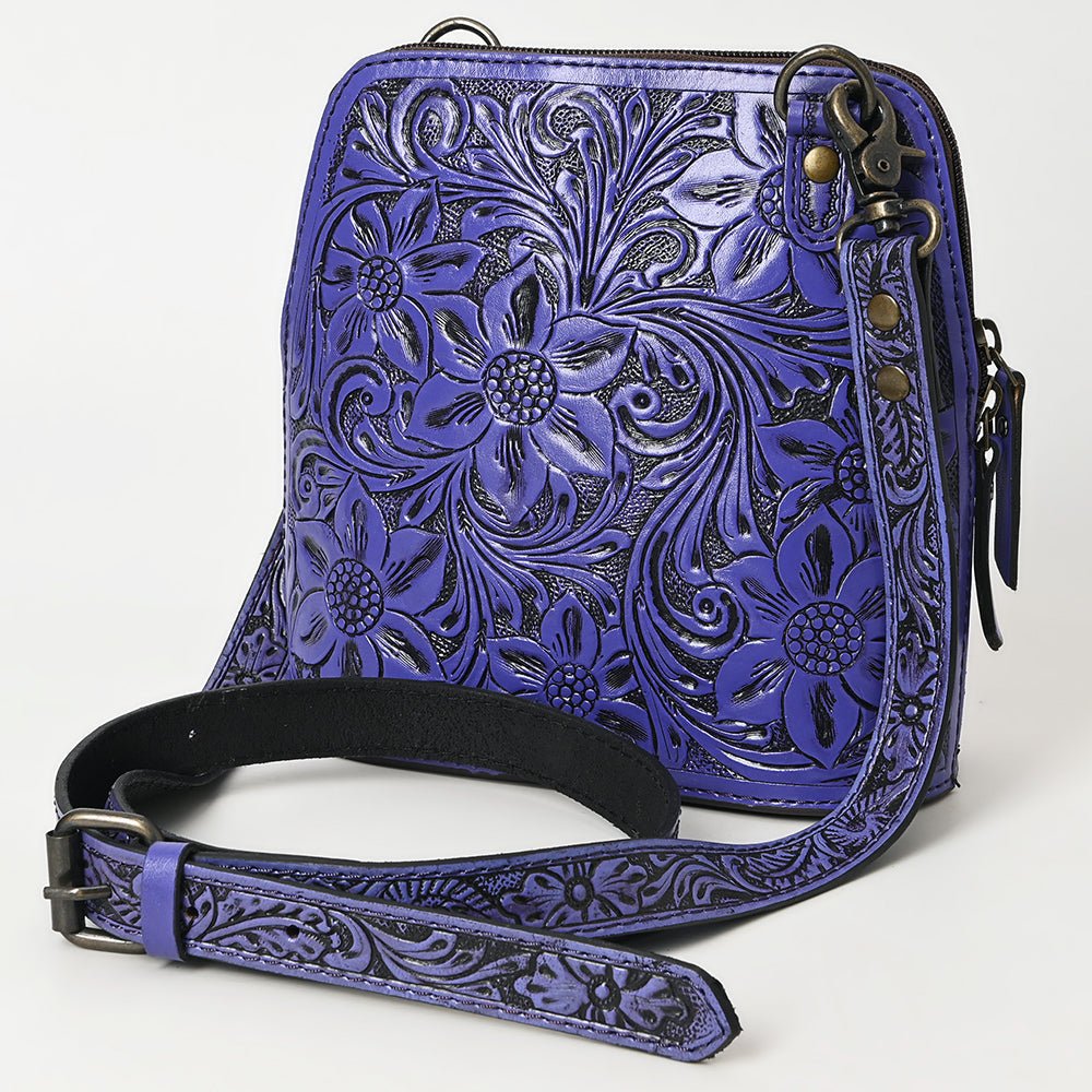 American Darling Crossbody Hand Tooled Genuine Leather