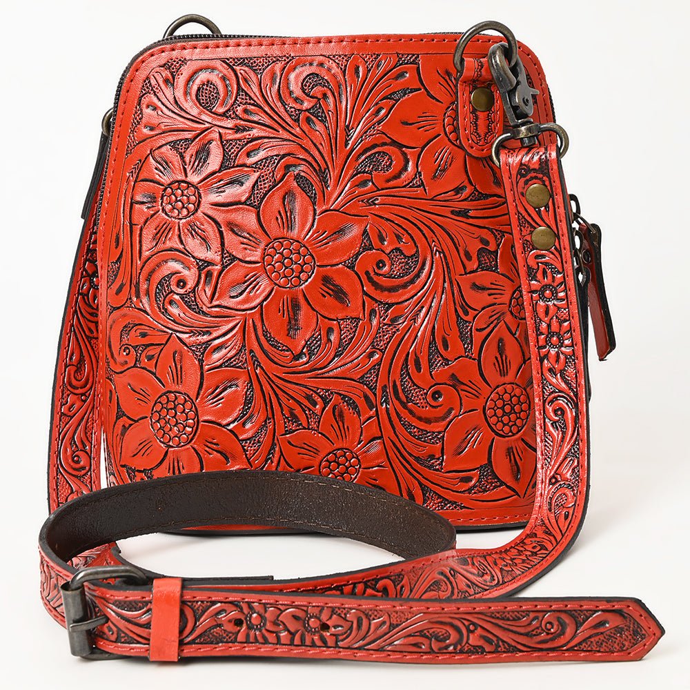 American Darling Crossbody Hand Tooled Genuine Leather