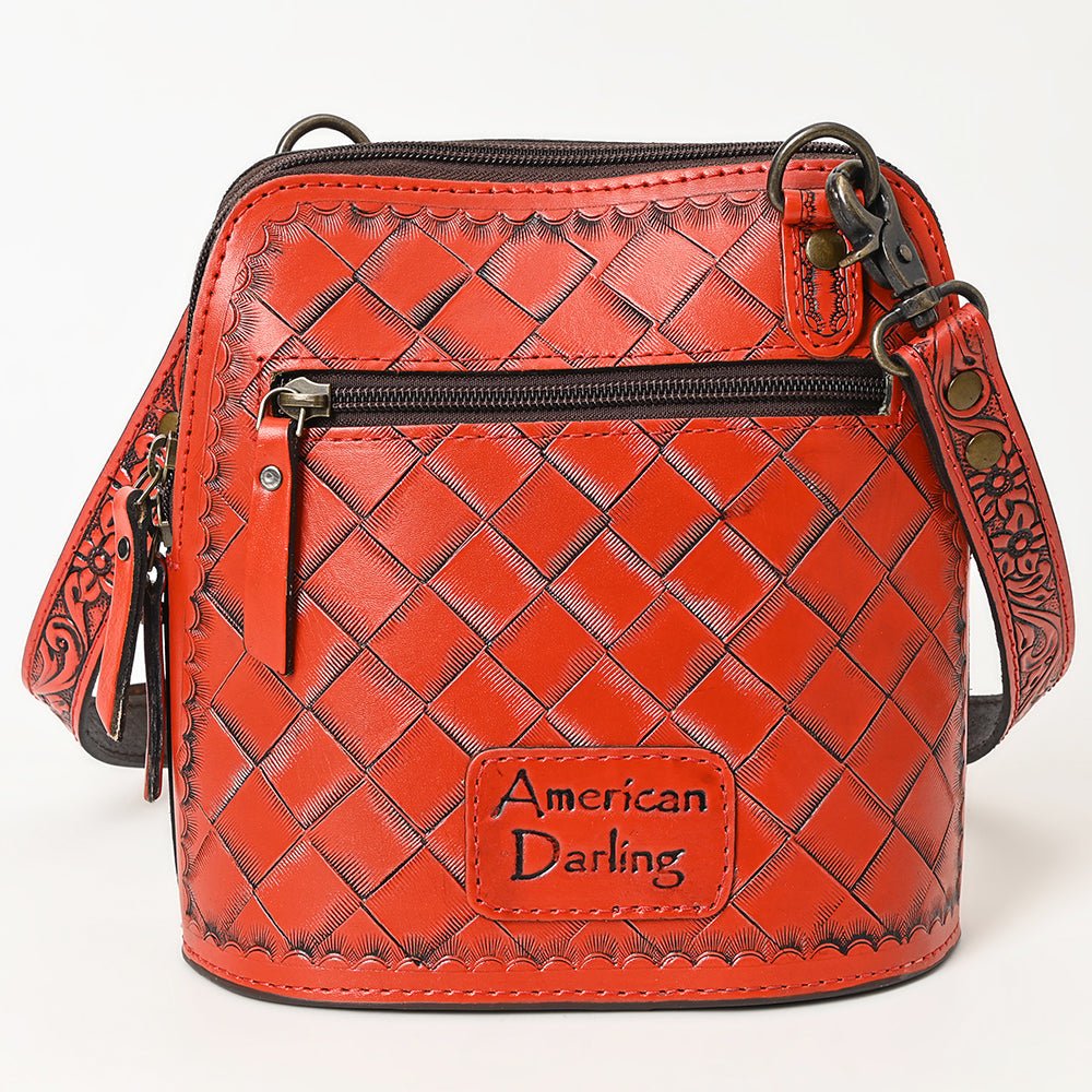 American Darling Crossbody Hand Tooled Genuine Leather