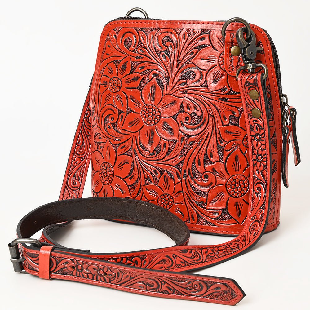 American Darling Crossbody Hand Tooled Genuine Leather