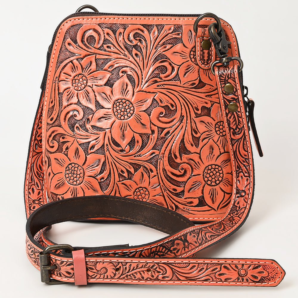 American Darling Crossbody Hand Tooled Genuine Leather