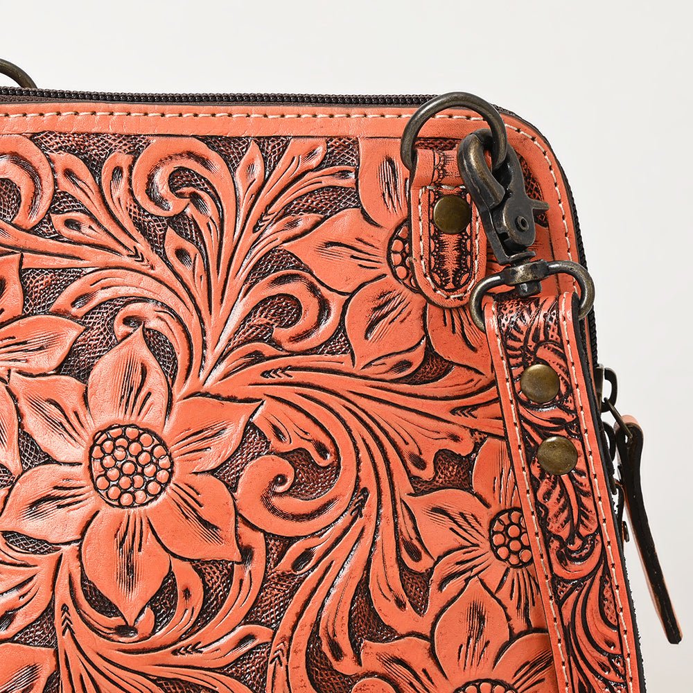 American Darling Crossbody Hand Tooled Genuine Leather
