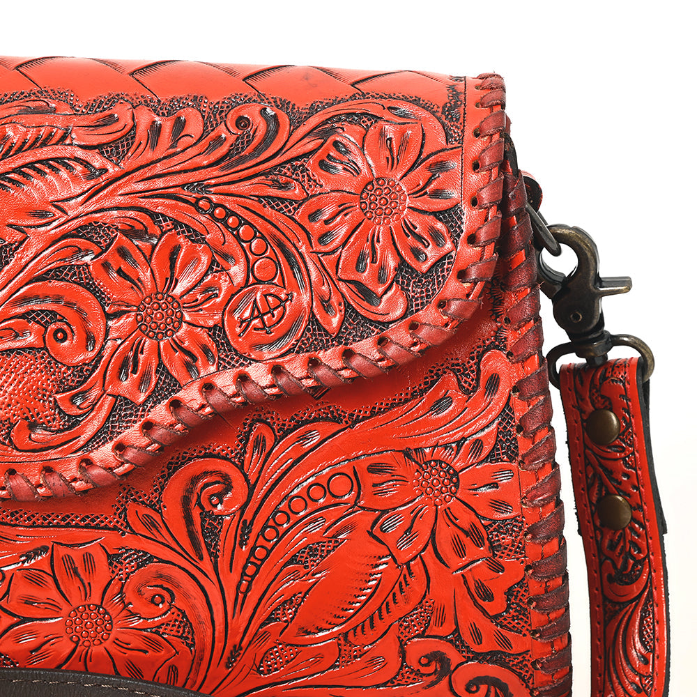American Darling Hand-Tooled Genuine Leather Clutch