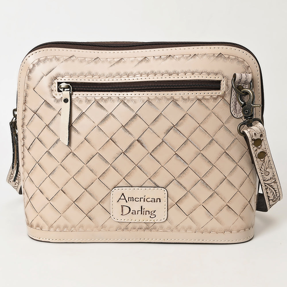 American Darling Crossbody Hand Tooled Genuine Leather