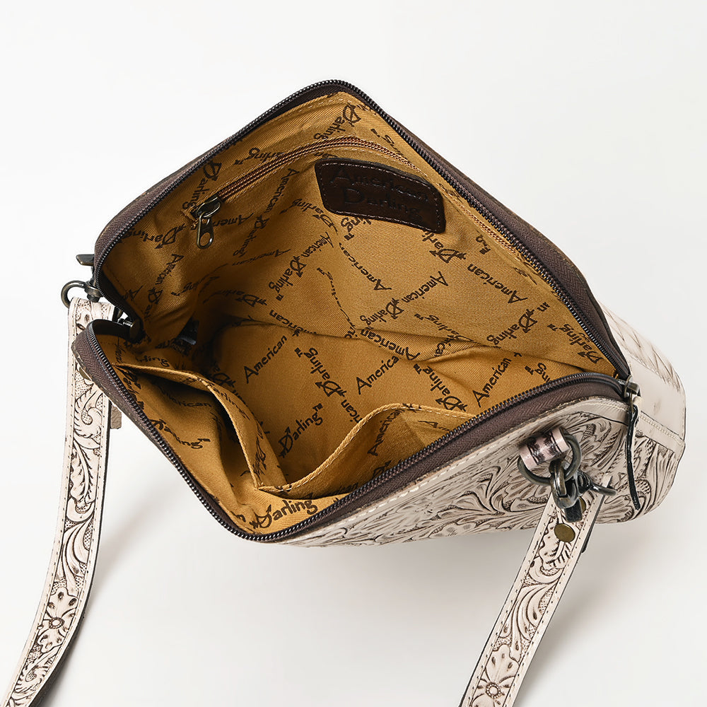 American Darling Crossbody Hand Tooled Genuine Leather