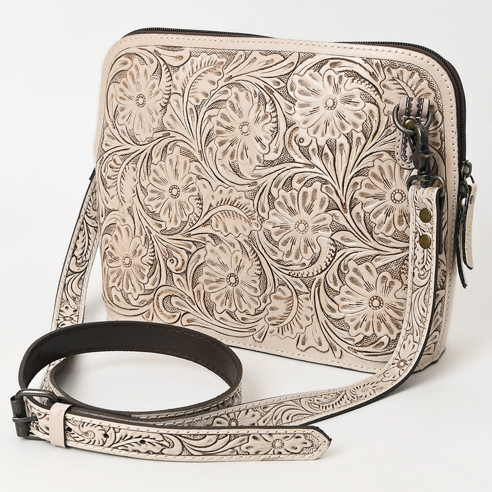 American Darling Crossbody Hand Tooled Genuine Leather