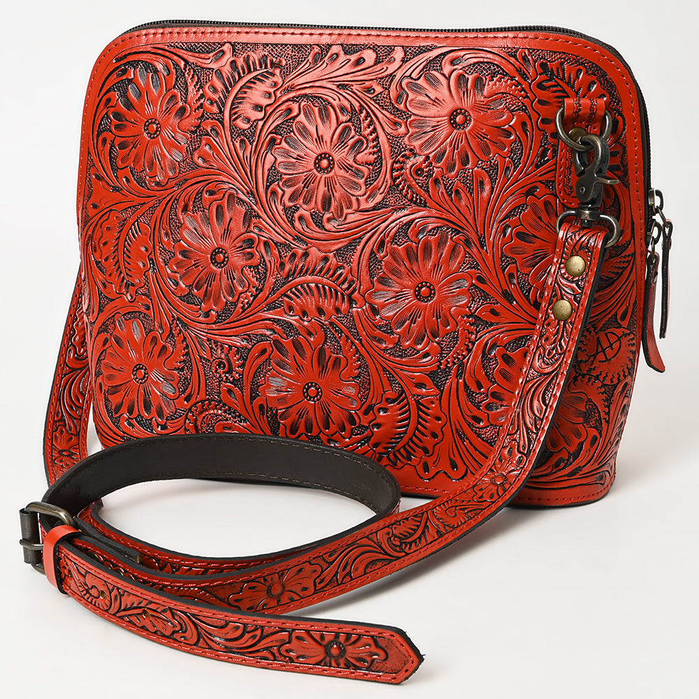 American Darling Crossbody Hand Tooled Genuine Leather