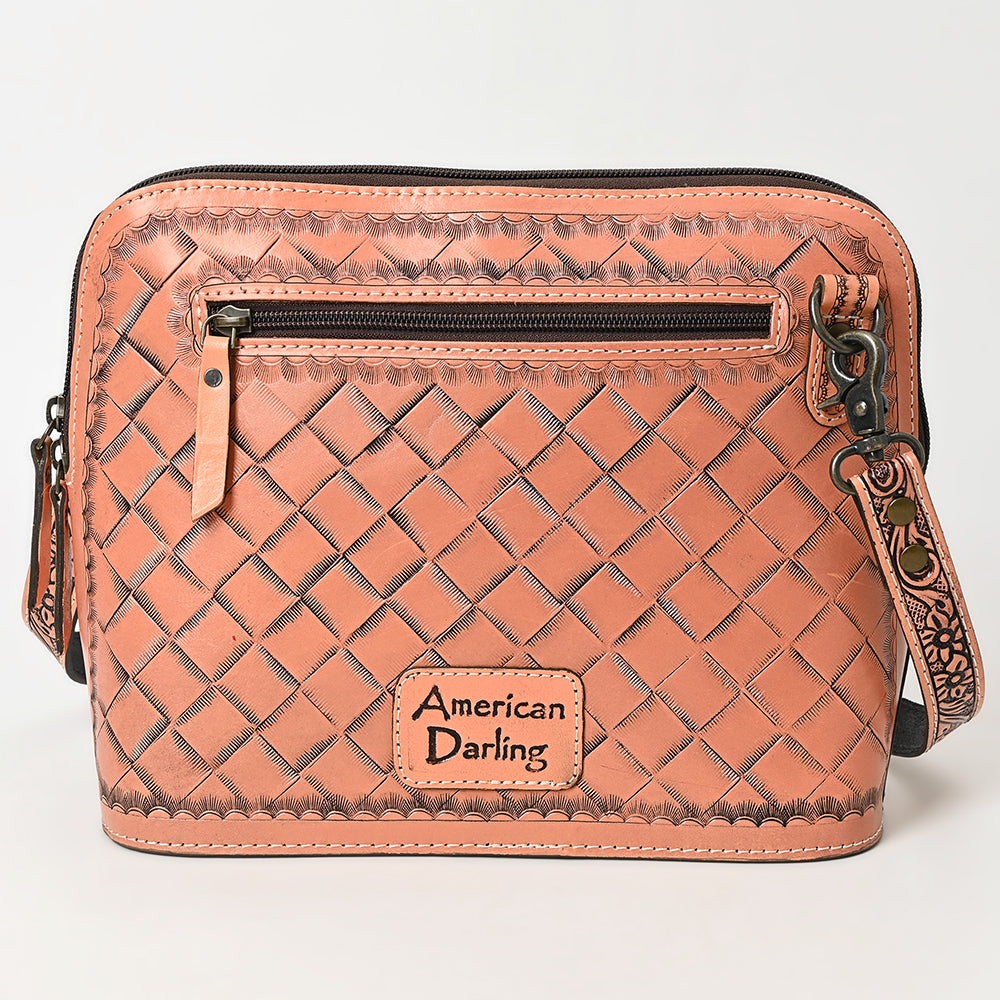 American Darling Crossbody Hand Tooled Genuine Leather