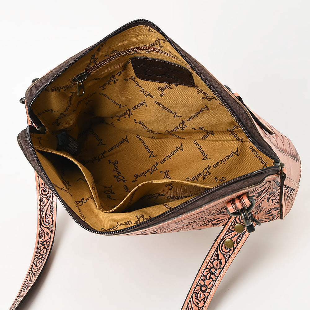 American Darling Crossbody Hand Tooled Genuine Leather