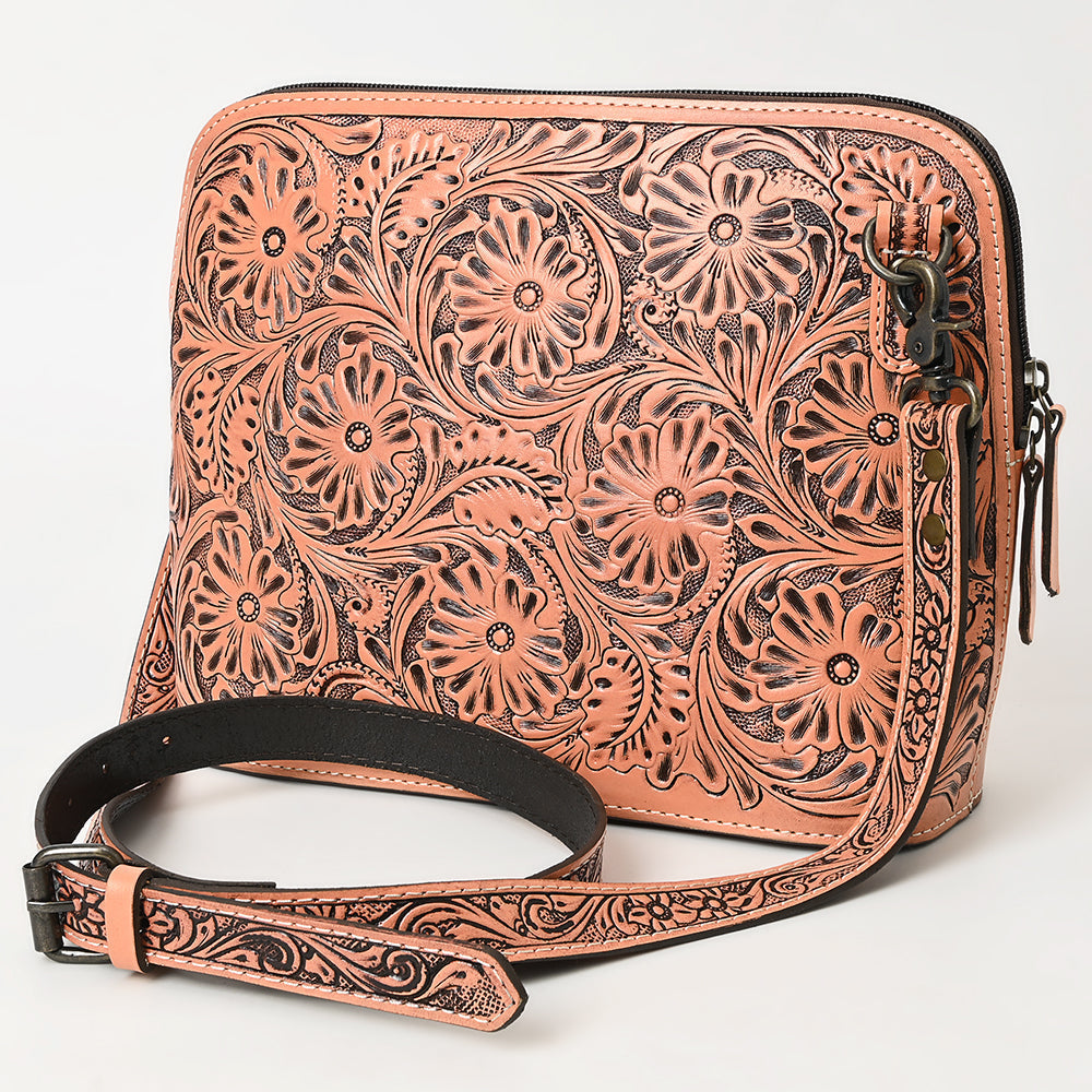 American Darling Crossbody Hand Tooled Genuine Leather