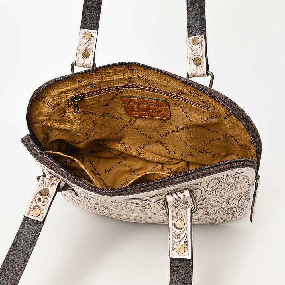 American Darling Tote Hand Tooled Genuine Leather