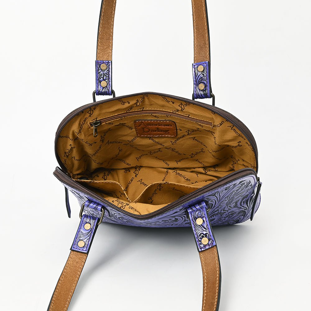 American Darling Tote Hand Tooled Genuine Leather