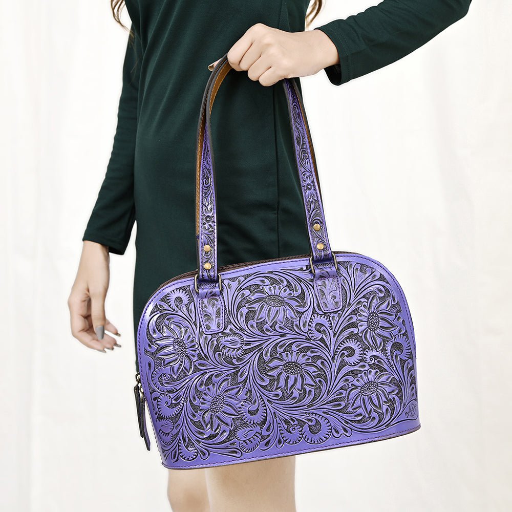 American Darling Tote Hand Tooled Genuine Leather