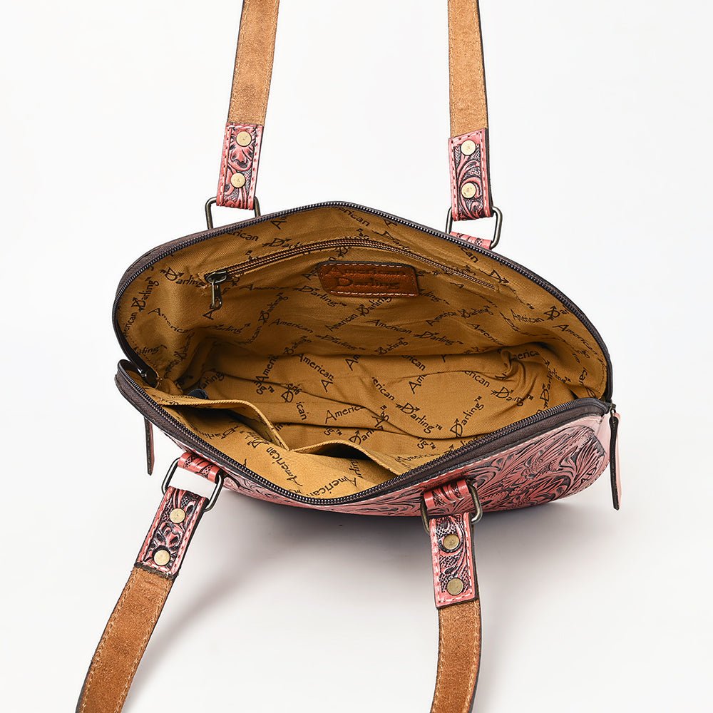 American Darling Tote Hand Tooled Genuine Leather