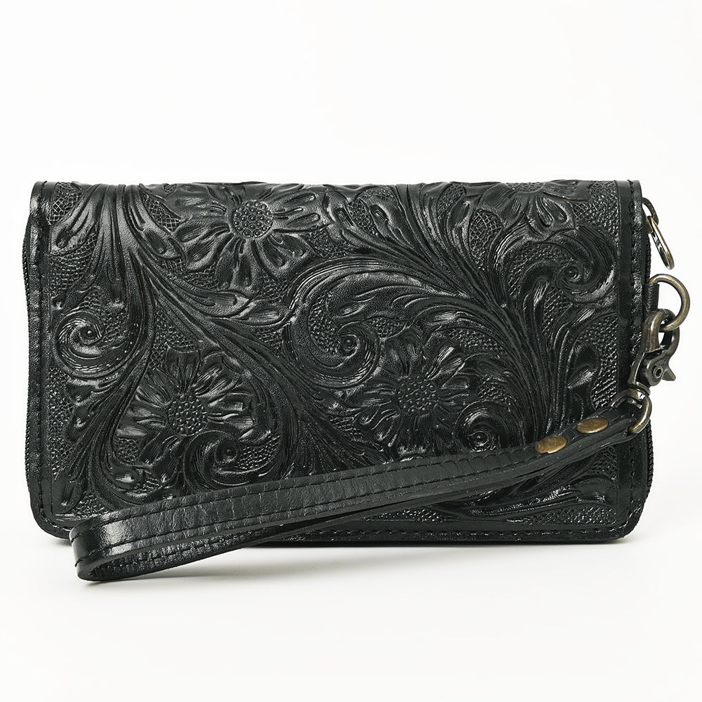 American Darling Clutch Hand Tooled Genuine Leather