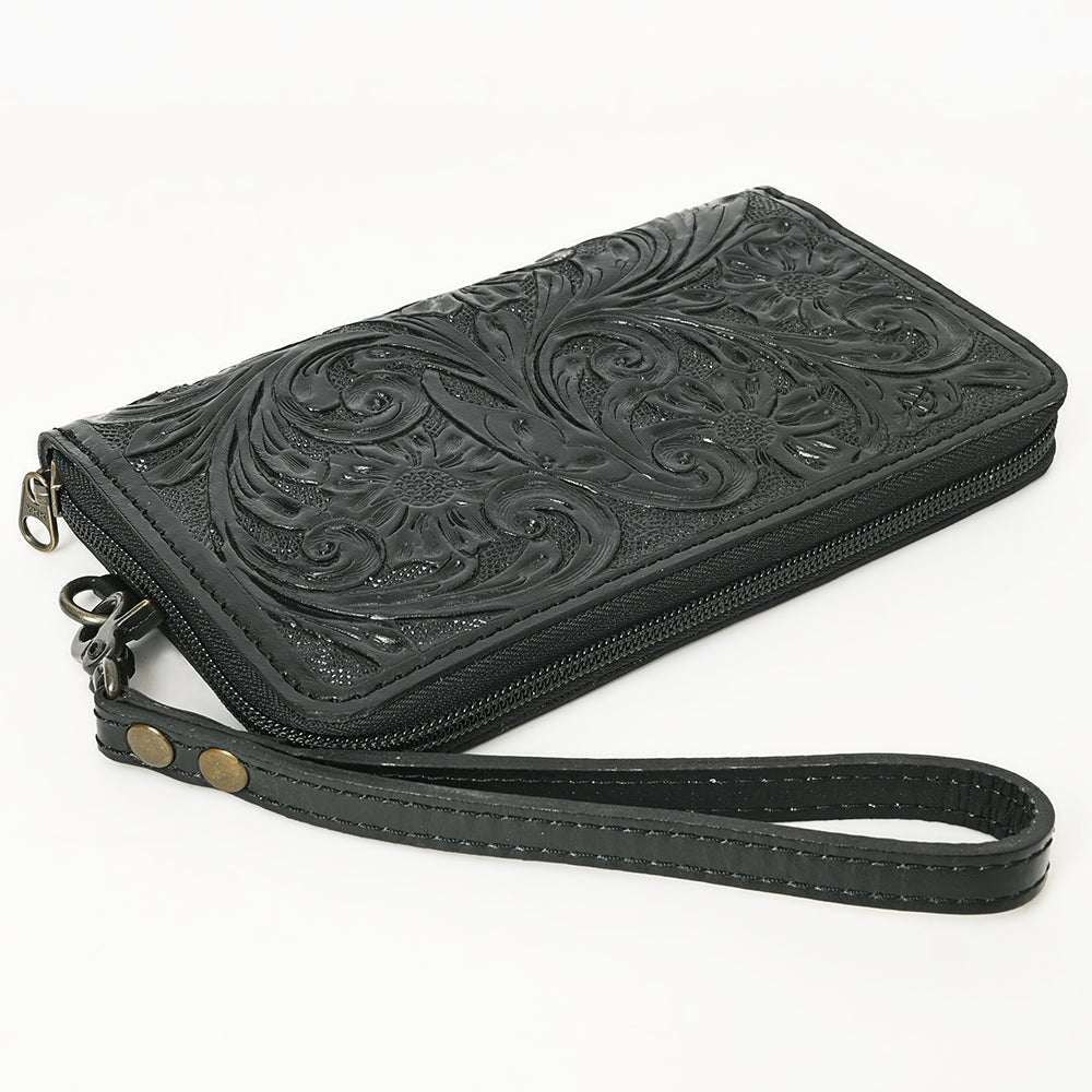 American Darling Clutch Hand Tooled Genuine Leather