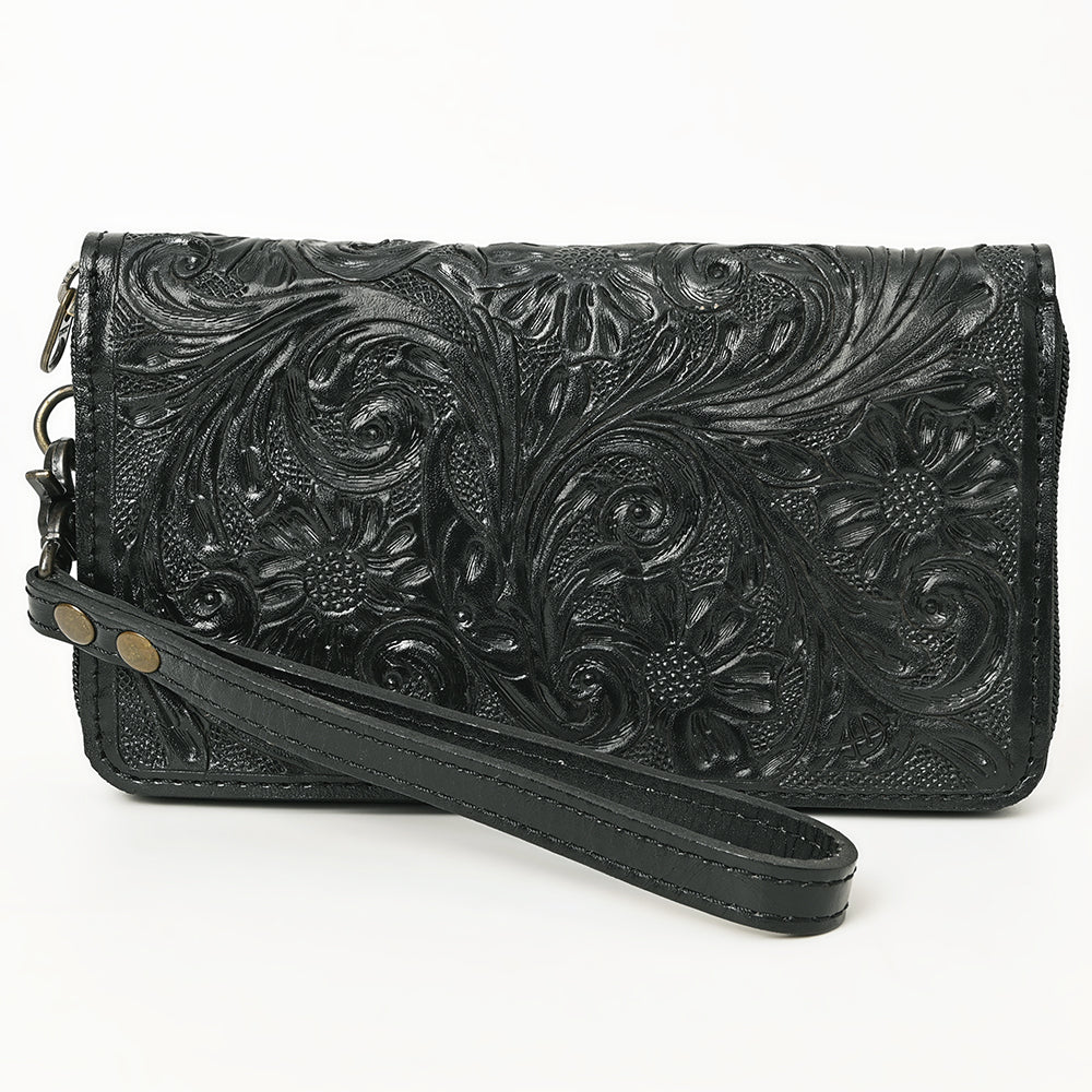 American Darling Clutch Hand Tooled Genuine Leather