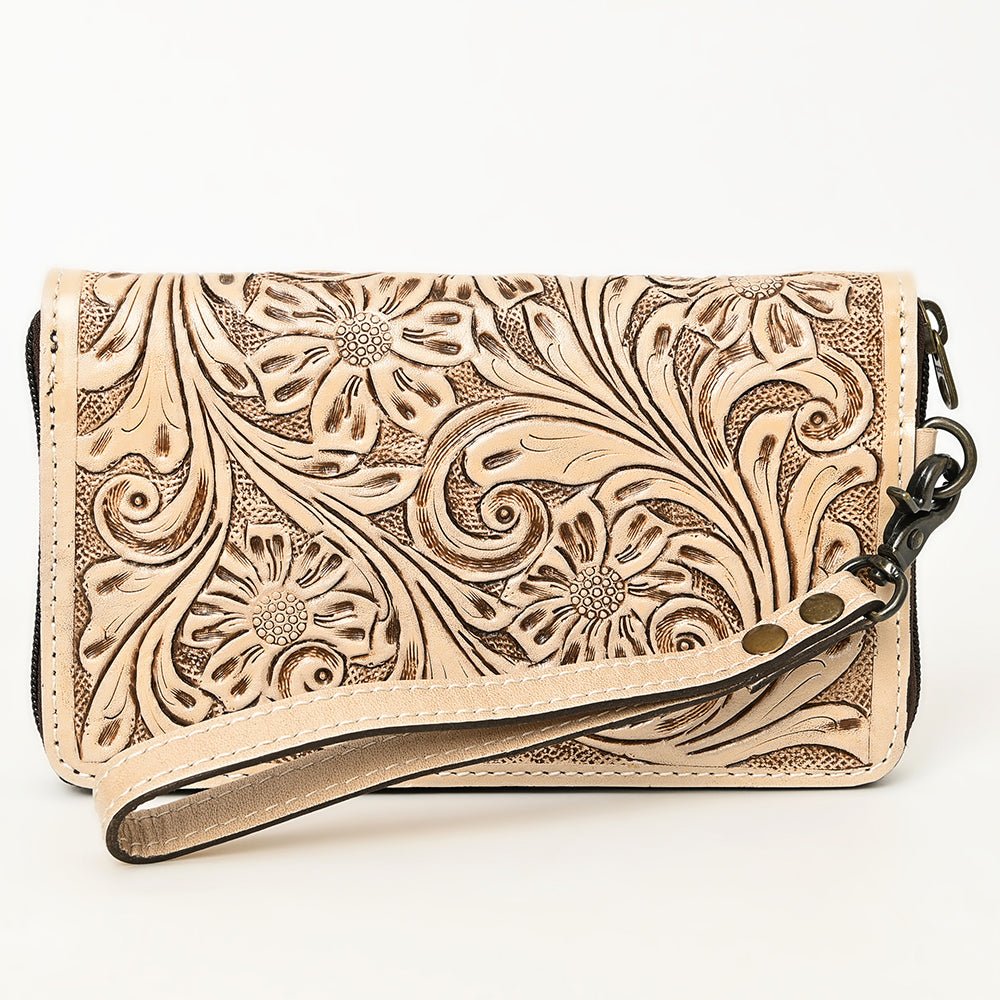 American Darling Clutch Hand Tooled Genuine Leather