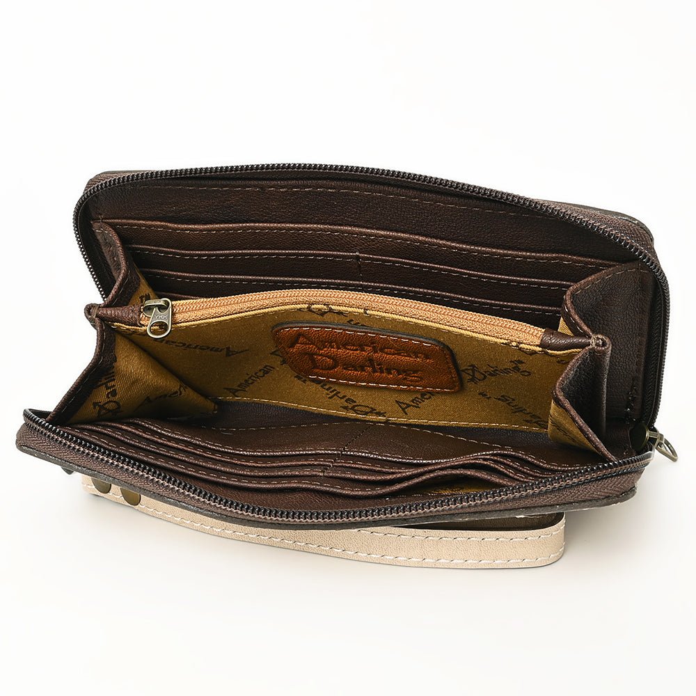 American Darling Clutch Hand Tooled Genuine Leather