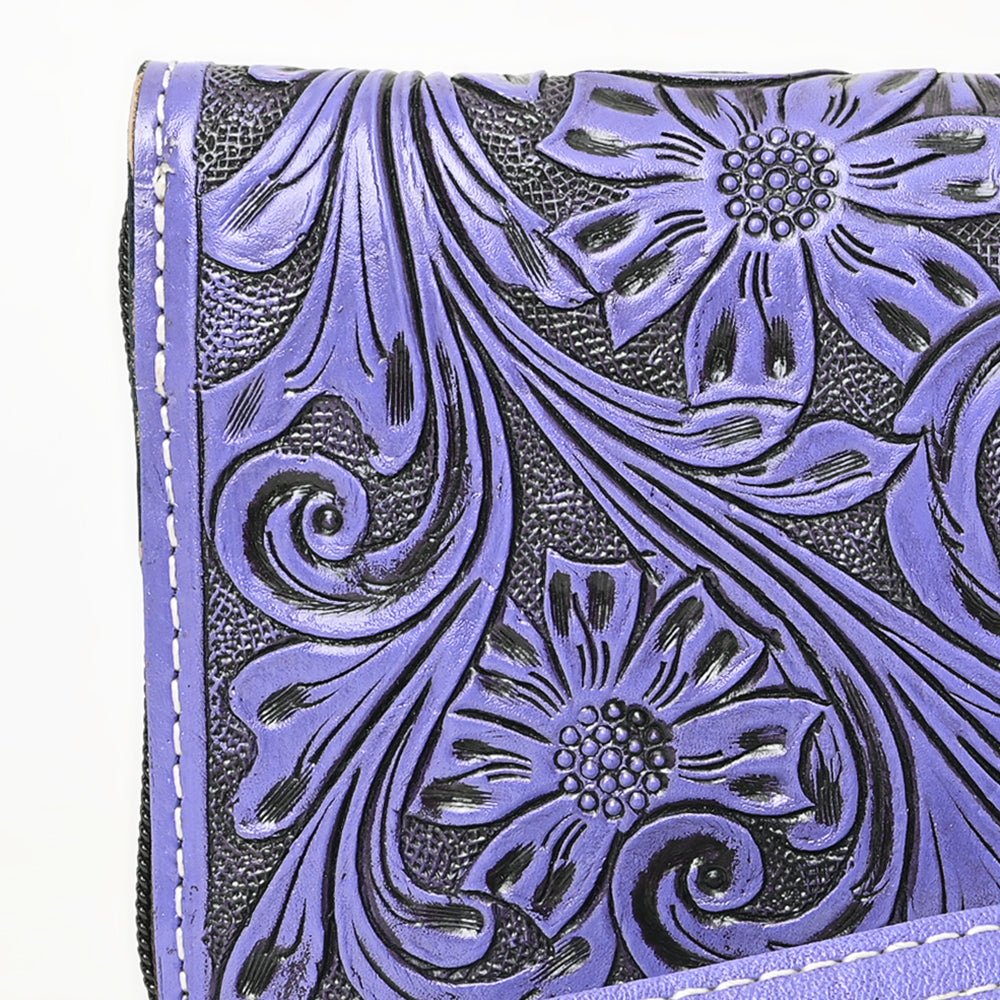 American Darling Clutch Hand Tooled Genuine Leather