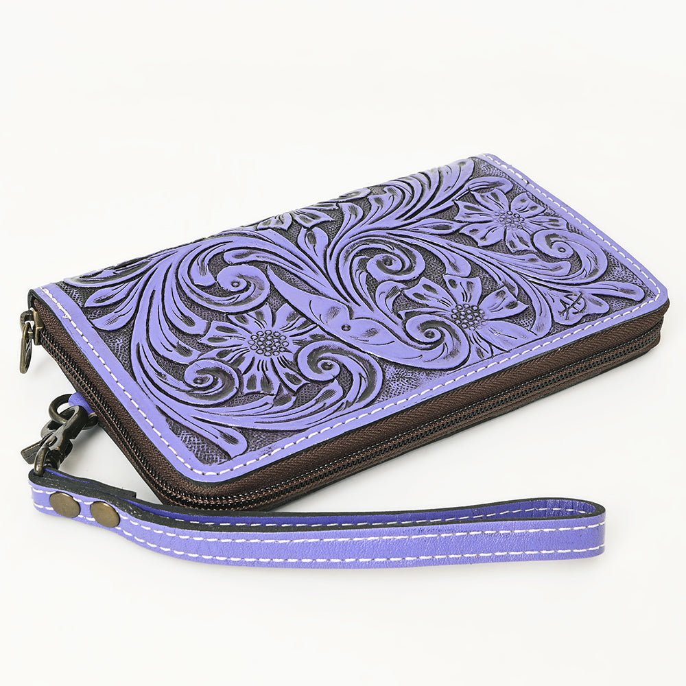 American Darling Clutch Hand Tooled Genuine Leather