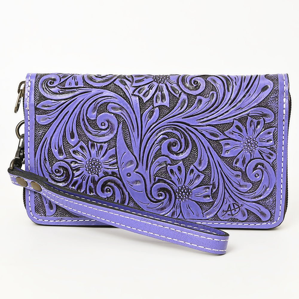 American Darling Clutch Hand Tooled Genuine Leather