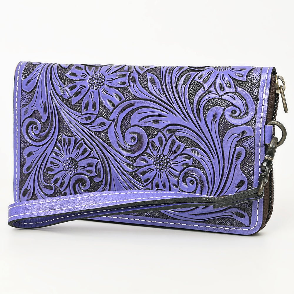 American Darling Clutch Hand Tooled Genuine Leather