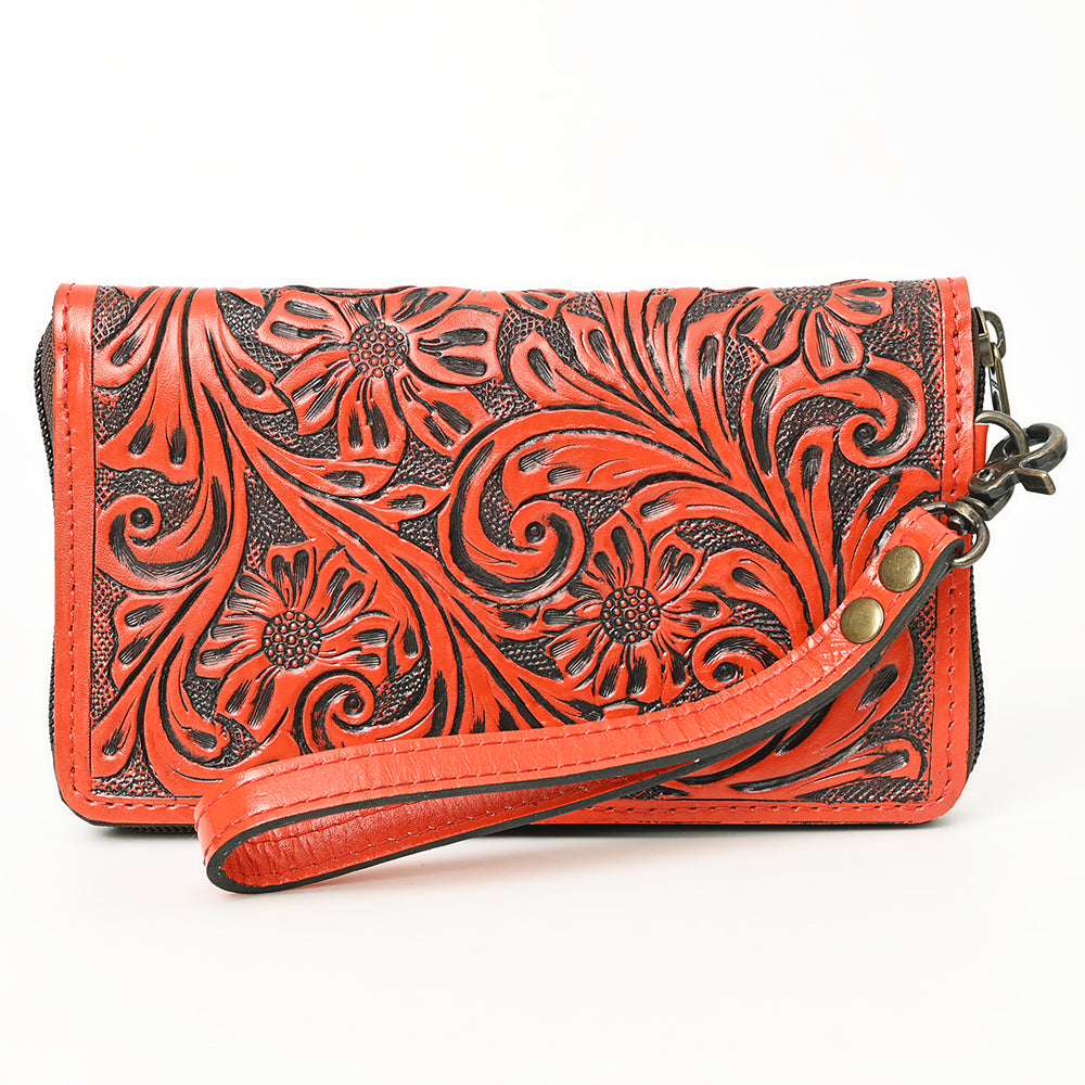 American Darling Clutch Hand Tooled Genuine Leather Western Women Bag Handbag Purse Tan | Purses for Cute