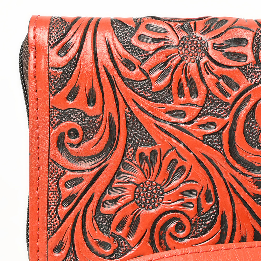 American Darling Clutch Hand Tooled Genuine Leather Western Women Bag Handbag Purse Tan | Purses for Cute