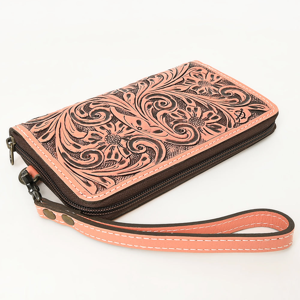 American Darling Clutch Hand Tooled Genuine Leather Western Women Bag Handbag Purse Tan | Purses for Cute