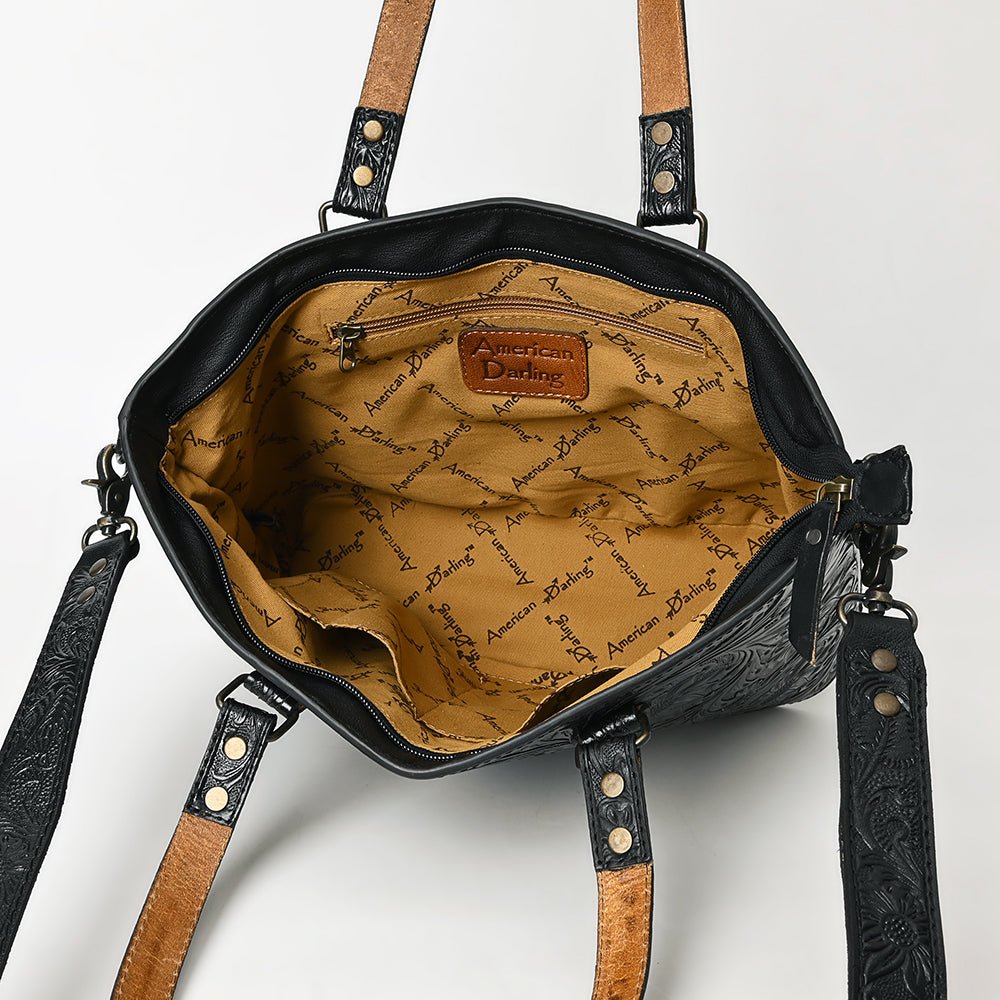 American Darling Tote Hand Tooled Genuine Leather