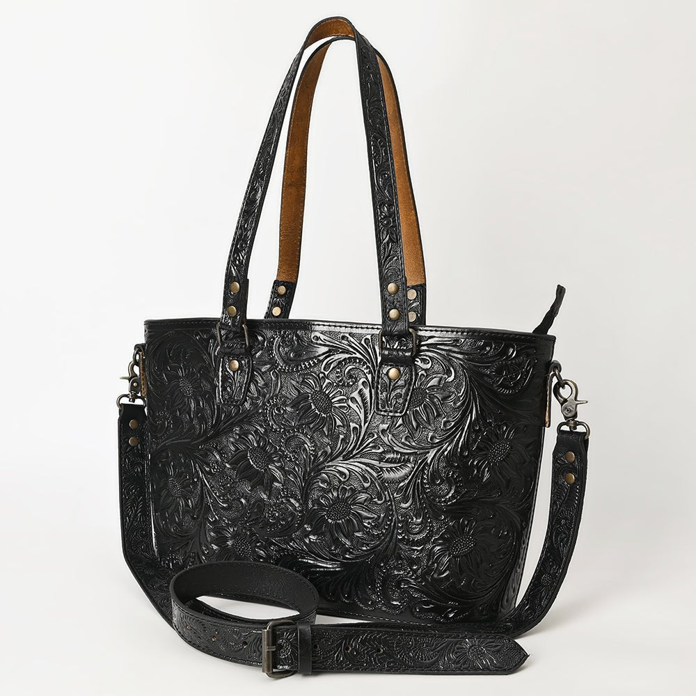 American Darling Tote Hand Tooled Genuine Leather