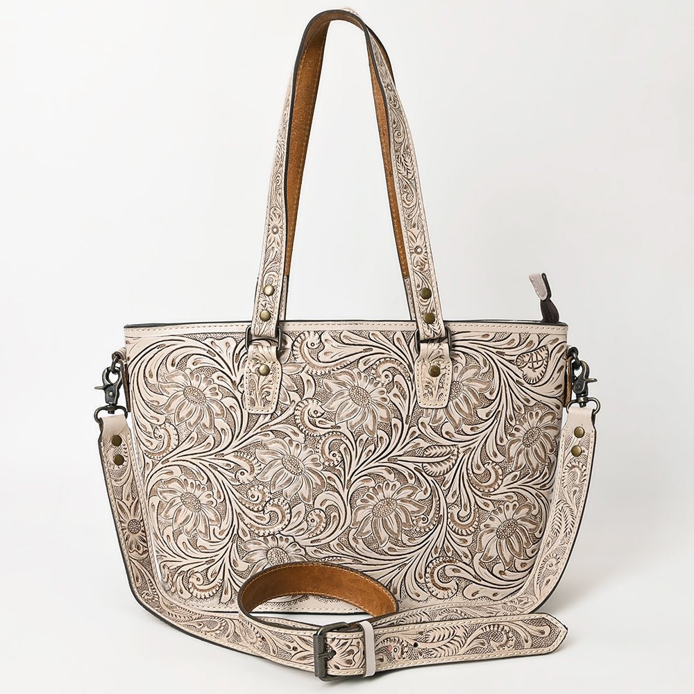 American Darling Tote Hand Tooled Genuine Leather