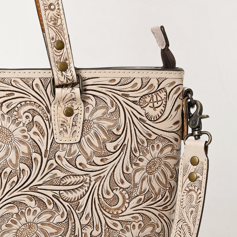 American Darling Tote Hand Tooled Genuine Leather